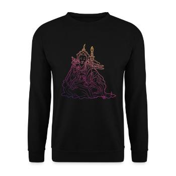 Buddha Yoga Mantra Buddhist Tao Zen Geschenk - Unisex Pullover - Schwarz - Vorne - Alina (178cm) & Michal (187cm)