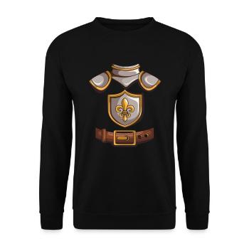 Costume Chevalier Cadeau Enfants Knigth Templer Carnival - Sweat-shirt Unisexe - noir - Devant - Alina (178cm) & Michal (187cm)