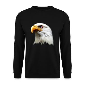 Usa Adler Patriot Flagge Geschenk - Unisex Pullover - Schwarz - Vorne - Alina (178cm) & Michal (187cm)