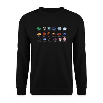Geology Geology Minerals Gift Stones - Unisex Sweatshirt - black - Front - Alina (178cm) & Michal (187cm)