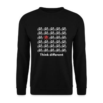 Cadeau cycliste cyclo-cross cycliste CX - Sweat-shirt Unisexe - noir - Devant - Alina (178cm) & Michal (187cm)