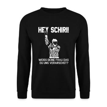 Eishockey Hockeyspieler Schiri Hockey Geschenk - Unisex Pullover - Schwarz - Vorne - Alina (178cm) & Michal (187cm)