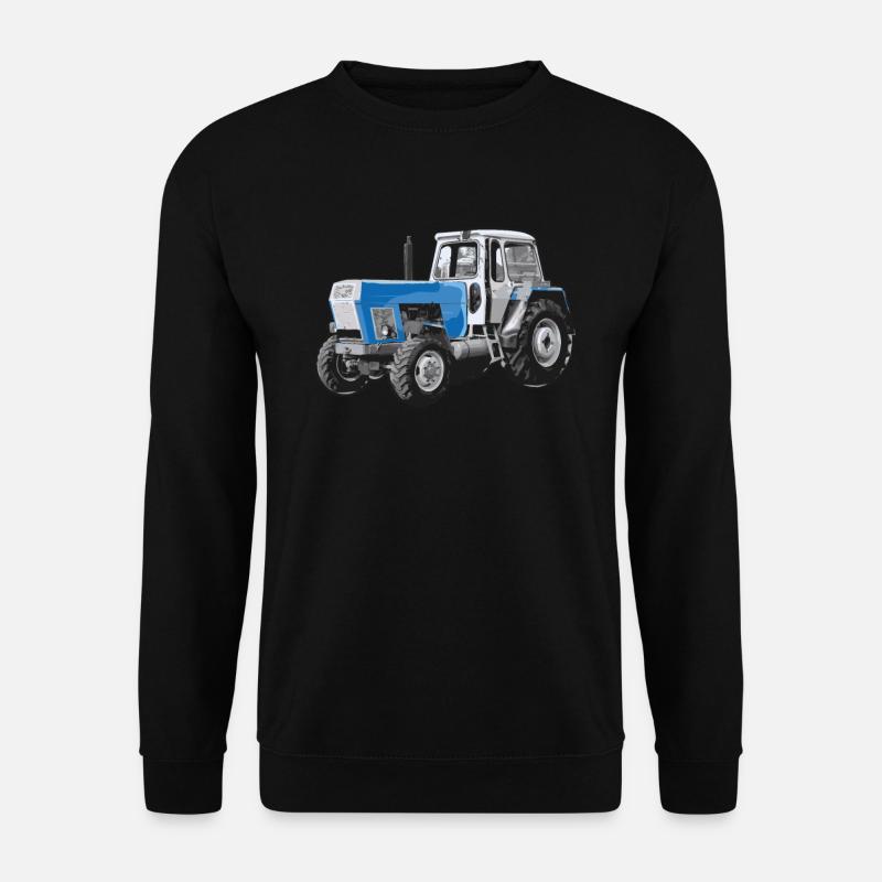 Fortschritt Traktor Blau Trecker Landwirt Geschenk - Unisex Pullover - Schwarz