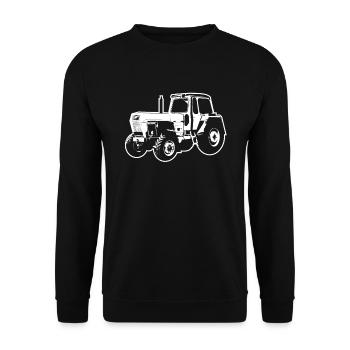 Fortschritt Traktor Trecker Landwirt Geschenk lpg - Unisex Pullover - Schwarz - Vorne - Alina (178cm) & Michal (187cm)