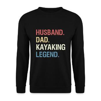Mari papa légende du kayak | Cadeau de kayak - Sweat-shirt Unisexe - noir - Devant - Alina (178cm) & Michal (187cm)