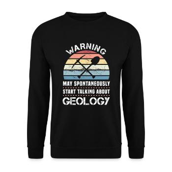 Funny Geology Sunset Gift for Geologist - Unisex Sweatshirt - black - Front - Alina (178cm) & Michal (187cm)