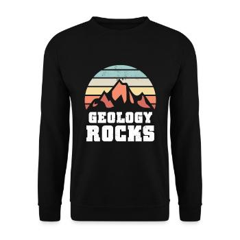 Funny Geology Rocks Gift for Geologist - Unisex Sweatshirt - black - Front - Alina (178cm) & Michal (187cm)