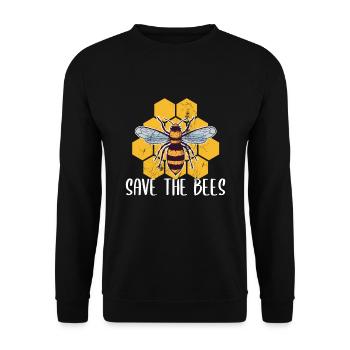 Apiculteur Save the Bees Apiculture Gift - Sweat-shirt Unisexe - noir - Devant - Alina (178cm) & Michal (187cm)