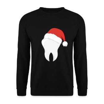 Cadeau de dent de chapeau de Noël de dents de dentiste - Sweat-shirt Unisexe - noir - Devant - Alina (178cm) & Michal (187cm)