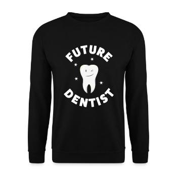 Cadeau de dent dentaire mignon futur dentiste - Sweat-shirt Unisexe - noir - Devant - Alina (178cm) & Michal (187cm)