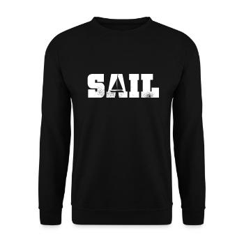 Sail - Gift for Sailing Boat Captain - Unisex Sweatshirt - black - Front - Alina (178cm) & Michal (187cm)