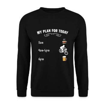 Planifiez aujourd’hui - Vtt Beer Coffee - Sweat-shirt Unisexe - noir - Devant - Alina (178cm) & Michal (187cm)