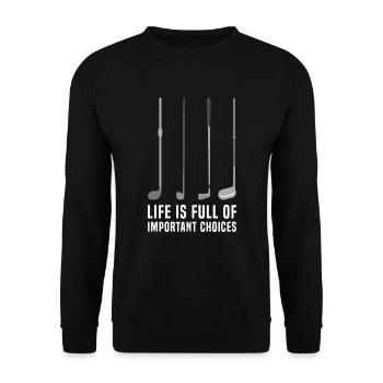 Le golf plein de choix importants Golf - Sweat-shirt Unisexe - noir - Devant - Alina (178cm) & Michal (187cm)
