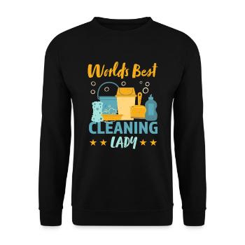 Beste Reinigung Lady Housekeeping Geschenk - Unisex Pullover - Schwarz - Vorne - Alina (178cm) & Michal (187cm)