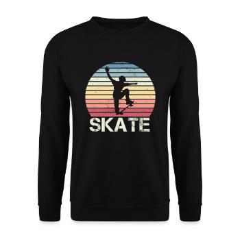 Skateboarding Sunset Skater Boys Gift - Sweat-shirt Unisexe - noir - Devant - Alina (178cm) & Michal (187cm)
