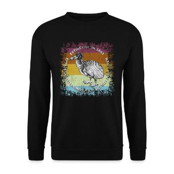Dodo extinct 1693 vintage look - Unisex Sweatshirt - black - Front - Alina (178cm) & Michal (187cm)