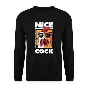 Chicken Farming Funny Nice Cock Gift - Unisex Sweatshirt - black - Front - Alina (178cm) & Michal (187cm)