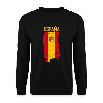 España Vintage drapeau espagnol pour les amoureux de l’Espagne - Sweat-shirt Unisexe - noir - Devant - Alina (178cm) & Michal (187cm)