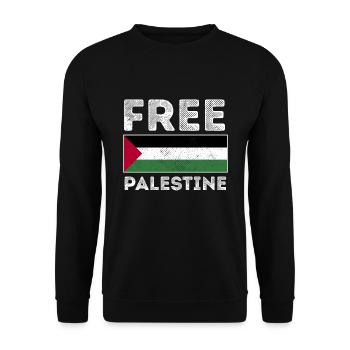 Free Gaza Palestine Flag Arabe Cadeau - Sweat-shirt Unisexe - noir - Devant - Alina (178cm) & Michal (187cm)