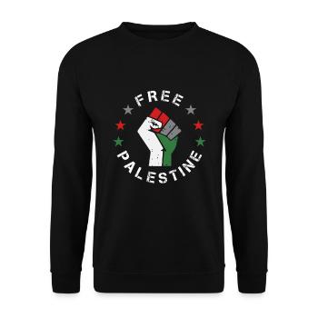 Palestine libre Poing Gaza - Cadeau arabe - Sweat-shirt Unisexe - noir - Devant - Alina (178cm) & Michal (187cm)