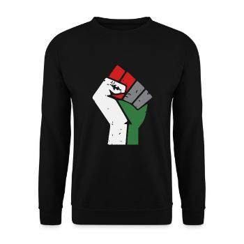 Gaza libre Palestine Poing - Sweat-shirt Unisexe - noir - Devant - Alina (178cm) & Michal (187cm)