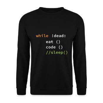 Funny Coding Programmer Gift - Unisex Sweatshirt - black - Front - Alina (178cm) & Michal (187cm)