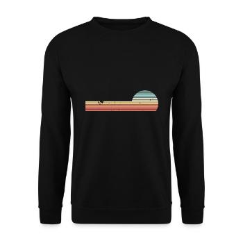 Retro Horizontal Vintage Sunset - Unisex Sweatshirt - black - Front - Alina (178cm) & Michal (187cm)