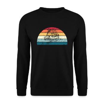 Retro Archeology Sunset Vintage Archaeology - Unisex Sweatshirt - black - Front - Alina (178cm) & Michal (187cm)