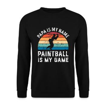 Papa est mon nom Paintball est mon jeu Papa Pères - Sweat-shirt Unisexe - noir - Devant - Alina (178cm) & Michal (187cm)