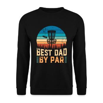Lustige Disc Golf Best Dad By Par Vatertag Geschenk - Unisex Pullover - Schwarz - Vorne - Alina (178cm) & Michal (187cm)