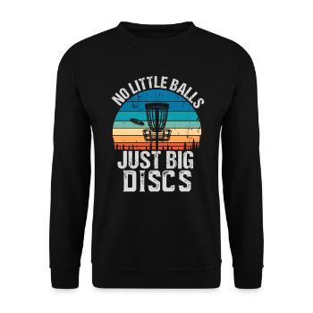 Drôle de disc golf cadeau pas de petites balles - Sweat-shirt Unisexe - noir - Devant - Alina (178cm) & Michal (187cm)