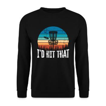 J’aurais frappé ce drôle de disque Golf Sunset Gift - Sweat-shirt Unisexe - noir - Devant - Alina (178cm) & Michal (187cm)
