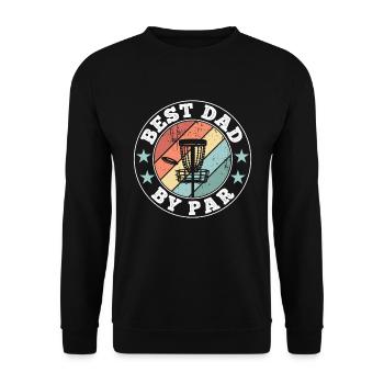 Disc Golf Meilleur Papa par Par Drôle Cadeau fête des Pères - Sweat-shirt Unisexe - noir - Devant - Alina (178cm) & Michal (187cm)