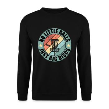 Lustiges Retro Disc Golf Vintage Design - Unisex Pullover - Schwarz - Vorne - Alina (178cm) & Michal (187cm)