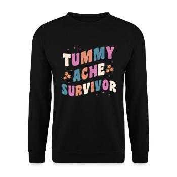 Survivant de la douleur abdominale Groovy - Sweat-shirt Unisexe - noir - Devant - Alina (178cm) & Michal (187cm)