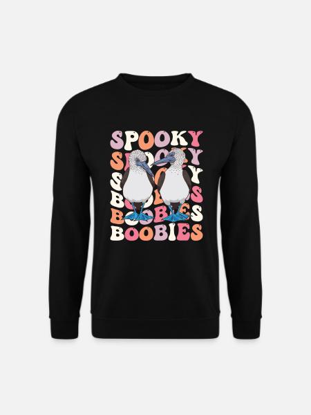 Gruselige Tölpel Lustige Tölpel Vogel Halloween Geschenk - Unisex Pullover - Schwarz