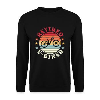 Retraité Ebiker Retro Ebike embt Cadeau - Sweat-shirt Unisexe - noir - Devant - Alina (178cm) & Michal (187cm)