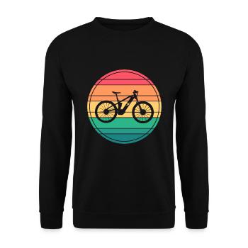 Vintage Retro EBike Sunset - Sweat-shirt Unisexe - noir - Devant - Alina (178cm) & Michal (187cm)