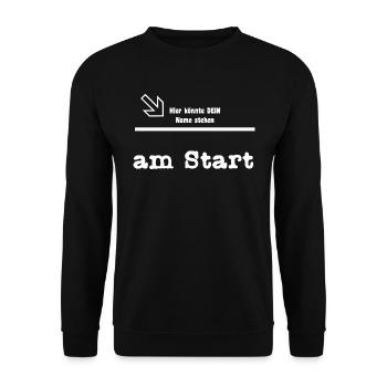 Hier könnte dein Name stehen - Unisex Pullover - Schwarz - Vorne - Alina (178cm) & Michal (187cm)