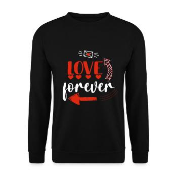 L’amour pour toujours - Sweat-shirt Unisexe - noir - Devant - Alina (178cm) & Michal (187cm)