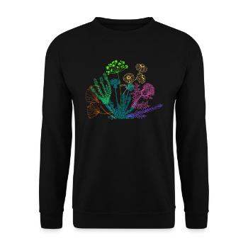 Bouquet of herbs - Unisex Sweatshirt - black - Front - Alina (178cm) & Michal (187cm)