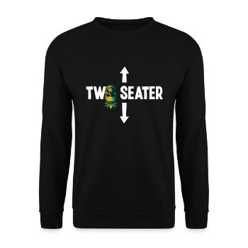 Deux places à l’envers Épinas Skull Swinger - Sweat-shirt Unisexe - noir - Devant - Alina (178cm) & Michal (187cm)