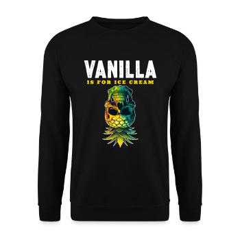 Vanilla is for Ice Cream - Unisex Sweatshirt - black - Front - Alina (178cm) & Michal (187cm)