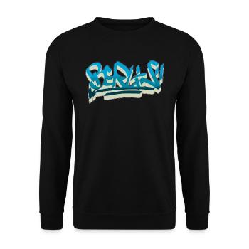 Berlin Graffiti Shirt Style streetart culte urbain - Sweat-shirt Unisexe - noir - Devant - Alina (178cm) & Michal (187cm)