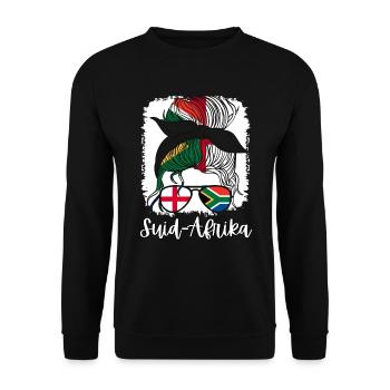 Suid-Afrika South African Girl England Daughter - Unisex Sweatshirt - black - Front - Alina (178cm) & Michal (187cm)