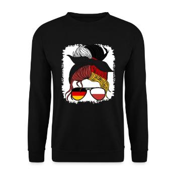Deutschland Polnisches Mädchen Polen Deutschland Polska Mutter - Unisex Pullover - Schwarz - Vorne - Alina (178cm) & Michal (187cm)