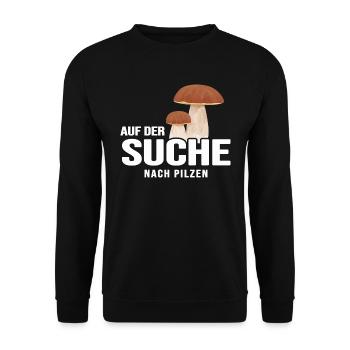 Mushroom Picker Mushroom Time Mushroom Hunting Mushroom Picking Mushroom Season - Unisex Sweatshirt - black - Front - Alina (178cm) & Michal (187cm)
