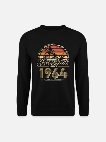 1964 Jahrgang Vintage Geburtstag Retro Geschenk - Unisex Pullover - Schwarz