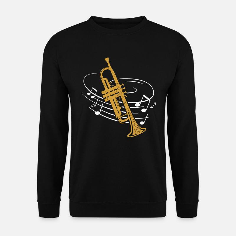 Trompete Noten Trompeter Blasmusik Musiker - Unisex Pullover - Schwarz
