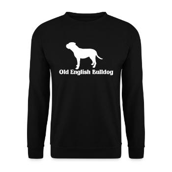 Old English Bulldog - Unisex Pullover - Schwarz - Vorne - Alina (178cm) & Michal (187cm)